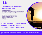 FORMATION CERTIFIANTE THERAPIE DE L'ANTERIORITE et GUERISON DU PASSE 5 et 6 avril 2025