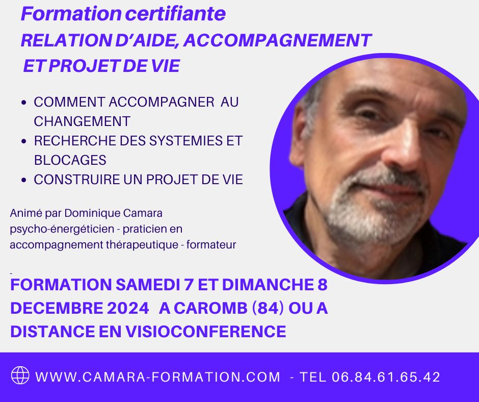 formation certifiante en relation d'aide et projet de vie 15 et 16 mars 2025